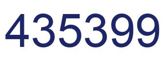 Number 435399 blue image