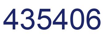 Number 435406 blue image