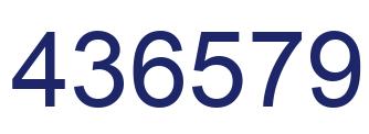 Number 436579 blue image
