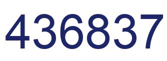 Number 436837 blue image