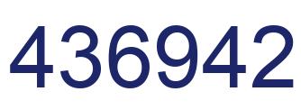 Number 436942 blue image