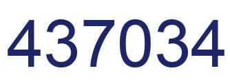 Number 437034 blue image