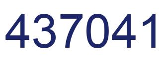 Number 437041 blue image