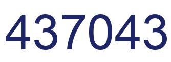 Number 437043 blue image