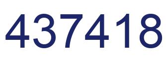 Number 437418 blue image