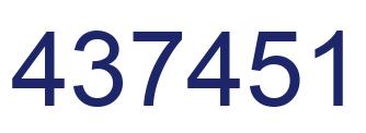 Number 437451 blue image