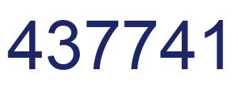 Number 437741 blue image