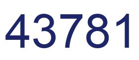 Number 43781 blue image