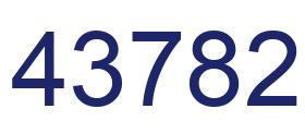 Number 43782 blue image