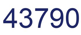 Number 43790 blue image