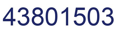 Number 43801503 blue image