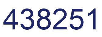 Number 438251 blue image