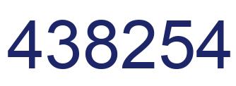 Number 438254 blue image