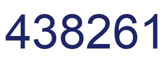 Number 438261 blue image
