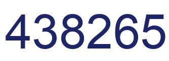 Number 438265 blue image