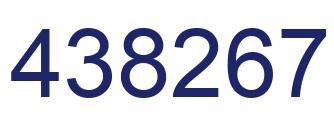 Number 438267 blue image