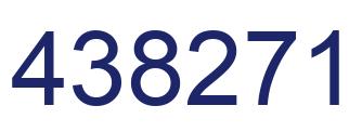 Number 438271 blue image