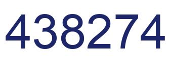 Number 438274 blue image
