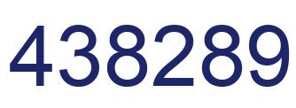 Number 438289 blue image