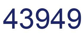 Number 43949 blue image