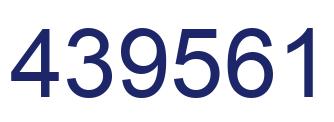 Number 439561 blue image