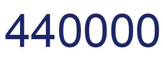 Number 440000 blue image