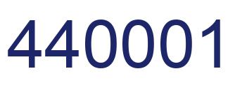 Number 440001 blue image