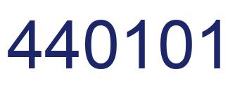 Number 440101 blue image