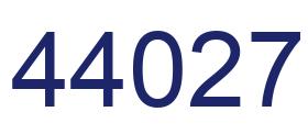 Number 44027 blue image