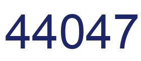 Number 44047 blue image