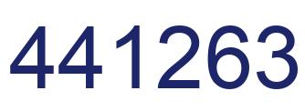Number 441263 blue image