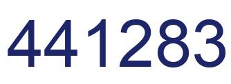Number 441283 blue image