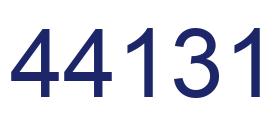 Number 44131 blue image