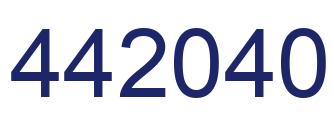 Number 442040 blue image