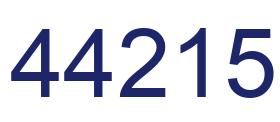 Número 44215 imagen azul