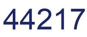 Number 44217 blue image