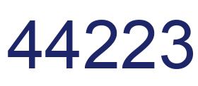 Número 44223 imagen azul