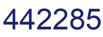 Number 442285 blue image