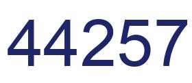 Número 44257 imagen azul