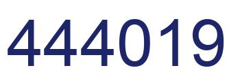 Number 444019 blue image