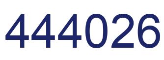 Number 444026 blue image