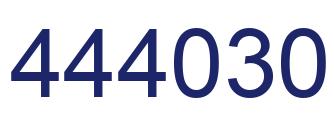 Number 444030 blue image