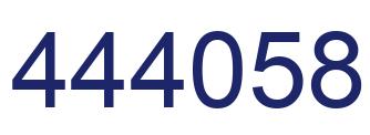 Number 444058 blue image