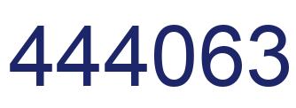 Number 444063 blue image