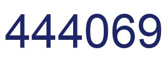 Number 444069 blue image