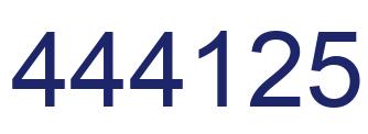 Number 444125 blue image
