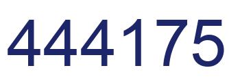 Number 444175 blue image