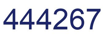 Number 444267 blue image
