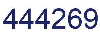 Number 444269 blue image