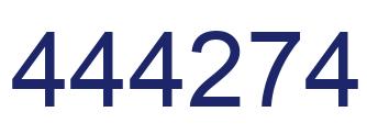 Number 444274 blue image